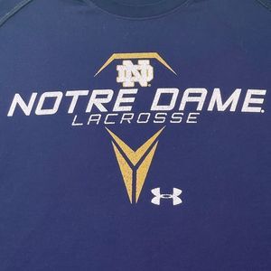 Vintage Y2K Notre Dame Lacrosse Under Armor T-Shirt